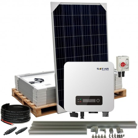 Kit autoconsumo 2,7kW 12kW/dia SolarPack SOFAR